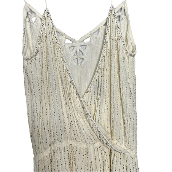 Saylor Shelby Beaded Romper Ivory/Cream Size XS - Picture 8 of 12